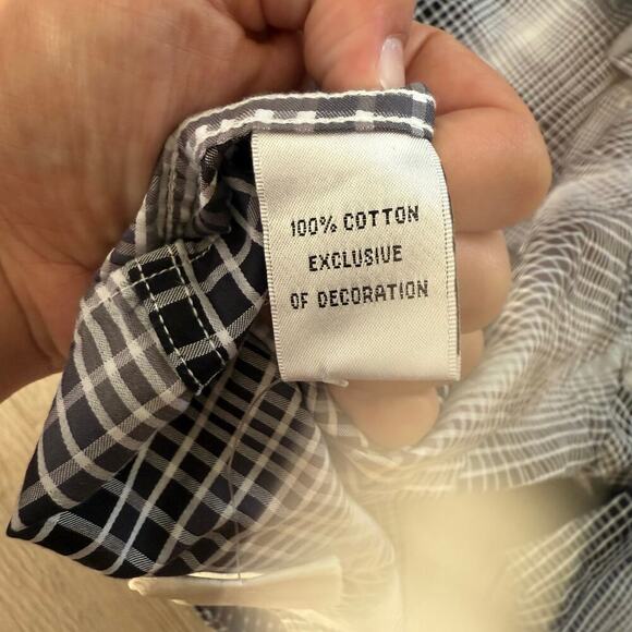 Tailorbyrd Men's Classic Fit Black White Patterned Button Up Shirt Size Large - Picture 5 of 6